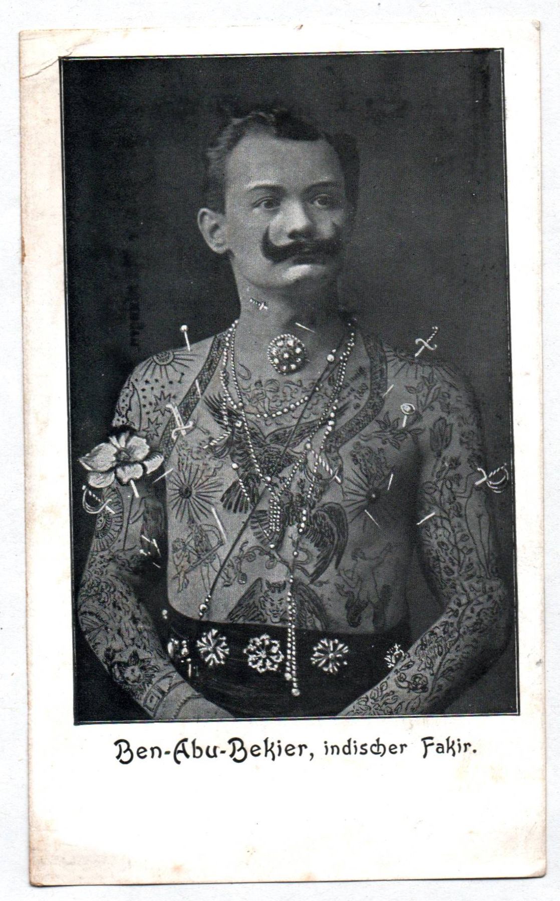 Ak Ben Abu Bekier indischer Fakir Tätowierter Tattoo 1906 Ak Ben Abu Bekier indischer Fakir Tätowierter Tattoo 1906