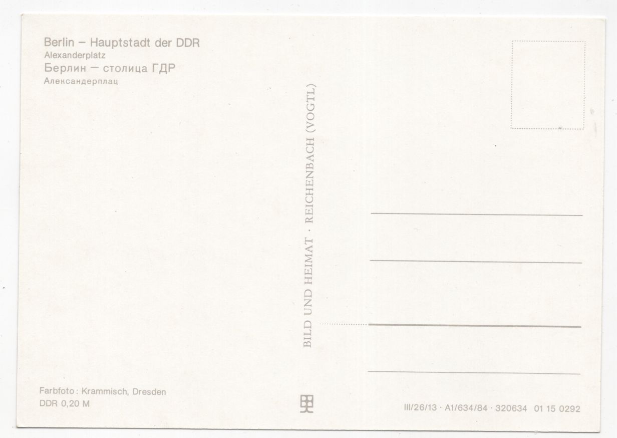 Ak Berlin Alexanderplatz Alexgrill 1984 DDR