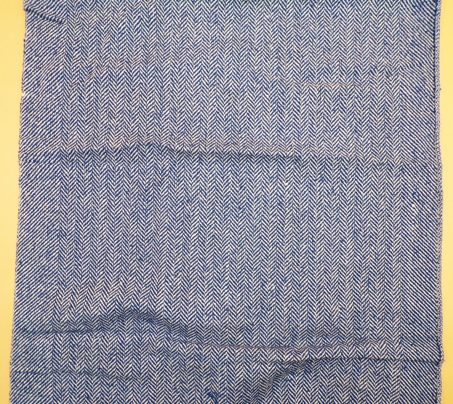 Altes Handtuch Grubentuch blau weiss DDR Werkstatt Tuch Retro Vintage