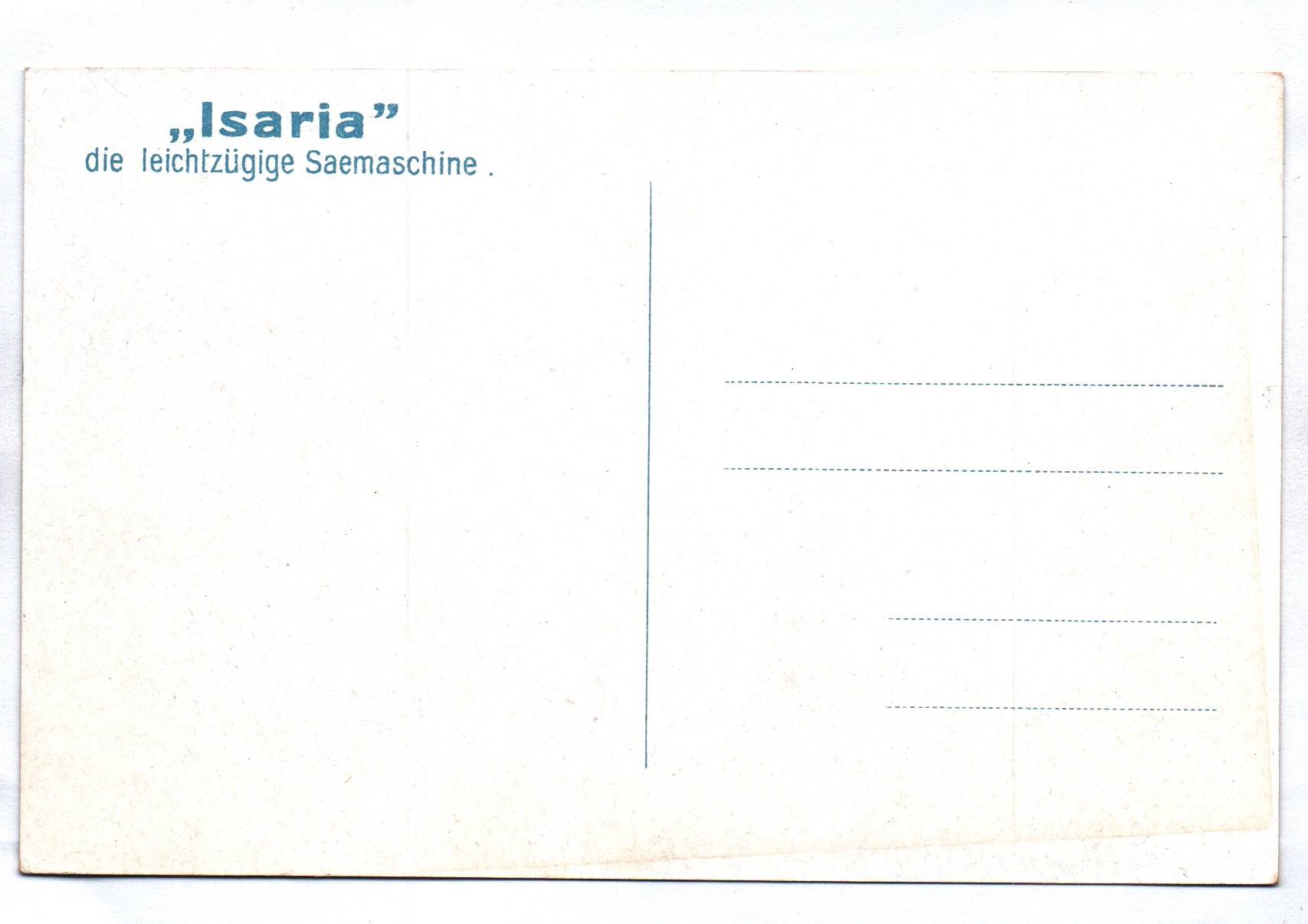 Reklame Ak Isaria Sämaschine Pflug Landwirtschaft Landtechnik Reklame Ak Isaria Sämaschine Pflug Landwirtschaft Landtechnik