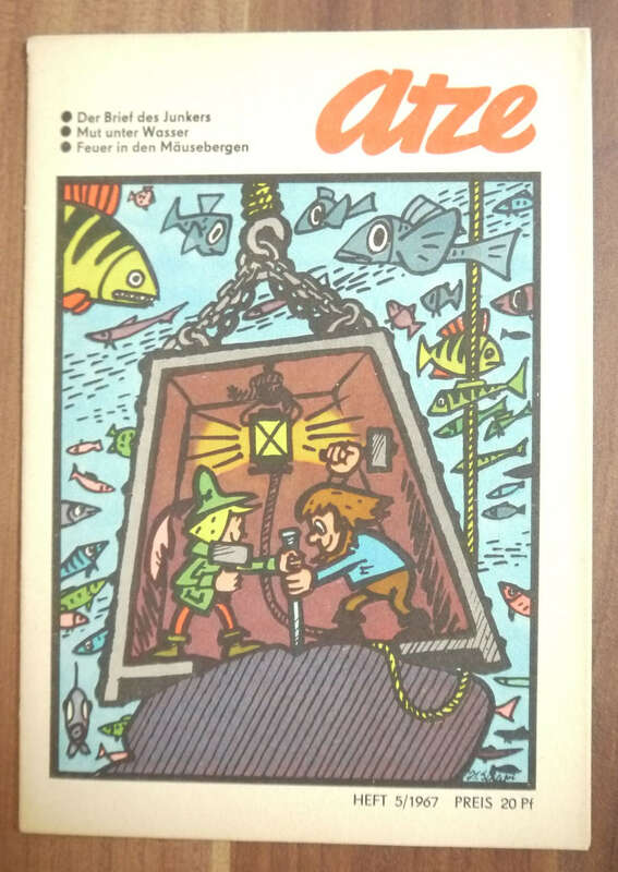 Atze DDR Comic Heft Brief des Junkers 1967 Kinder Zeitschrift