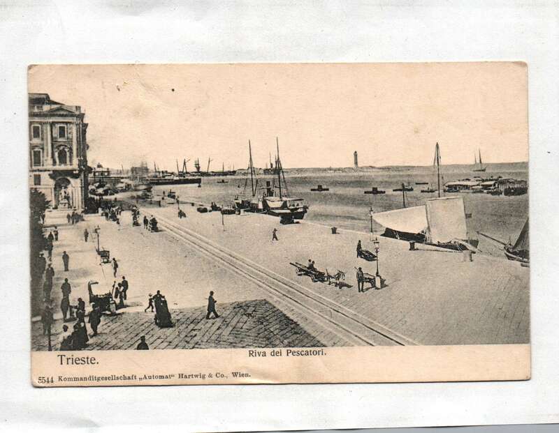 Ak Trieste Riva dei Pescatori 1907 Korrespondenzkarte Cartolina di corrispondenza