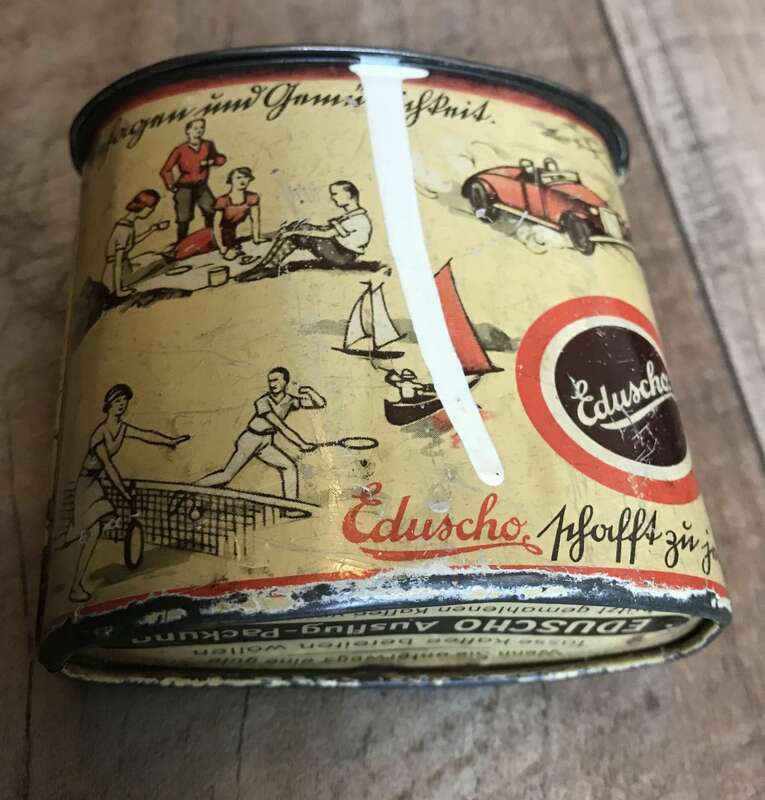Alte Blechdose Eduscho Kaffeegrossrösterei Bremen Vintage Kaffeedose klein