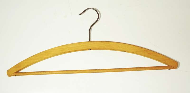 Kleiderbügel Martin Wohlgethan Zittau Holzkleiderbügel Reklame vintage