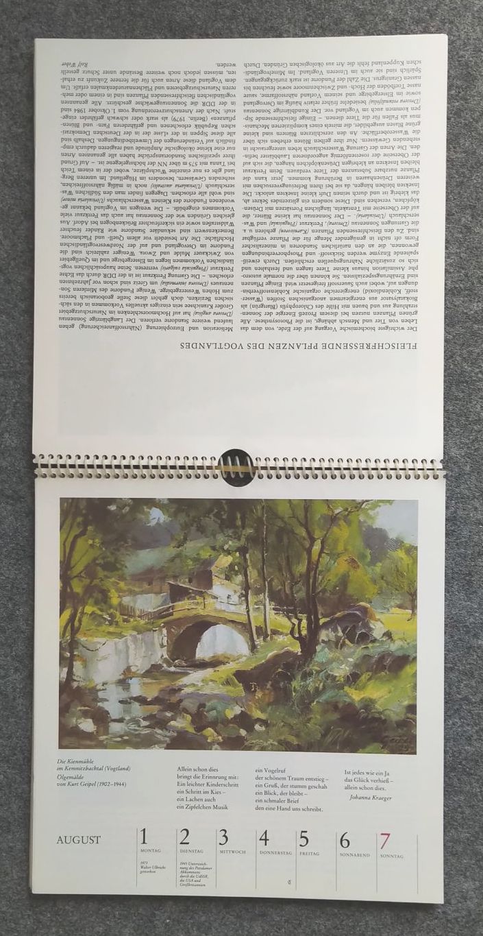 Kalender 1988 Oberlausitzer Kunstverlag Sächsische Gebirgsheimat Kalender 1988 Oberlausitzer Kunstverlag Sächsische Gebirgsheimat