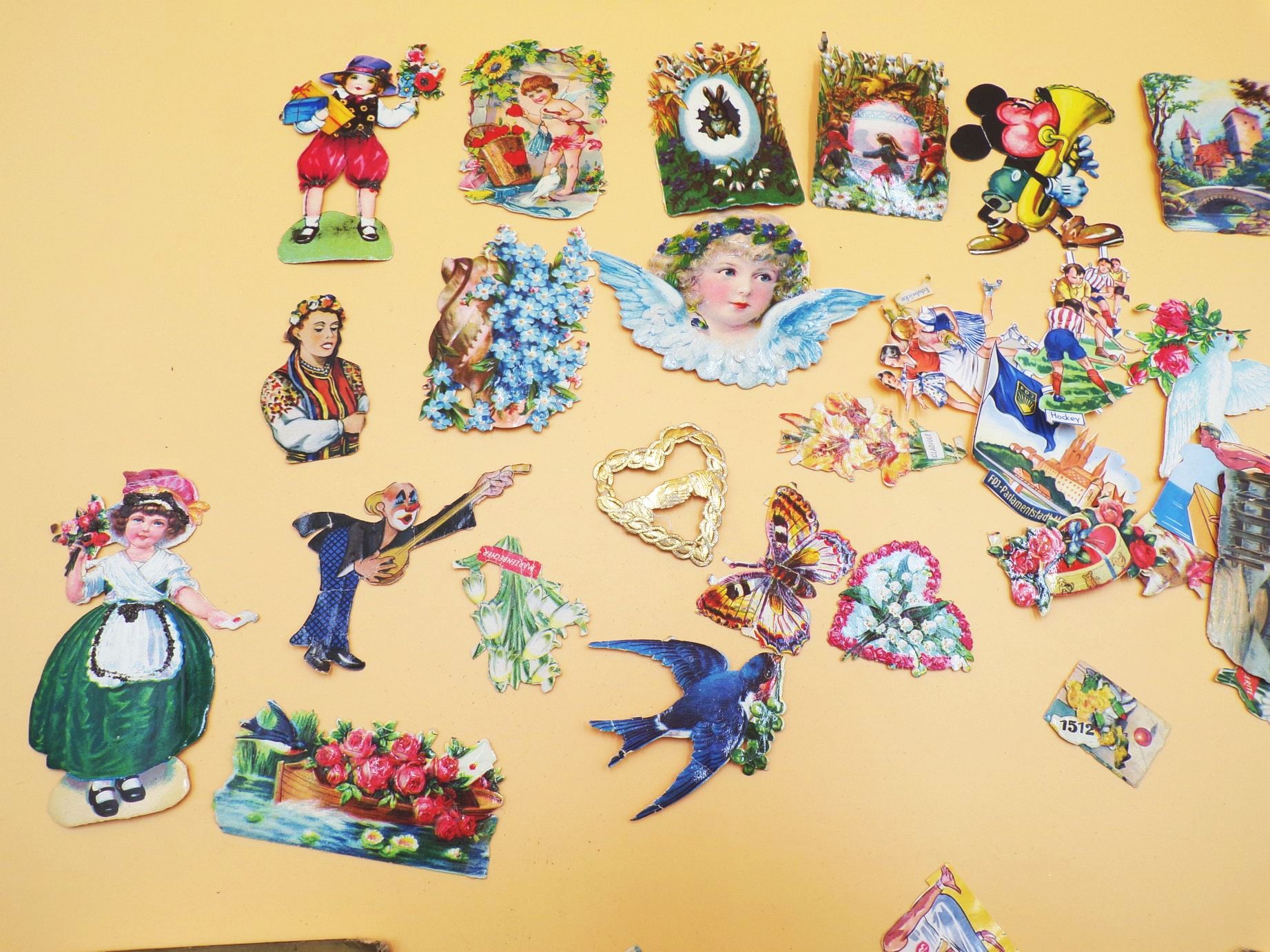 Konvolut alter Oblaten Stammbuchbilder Konvolut alter Oblaten Stammbuchbilder