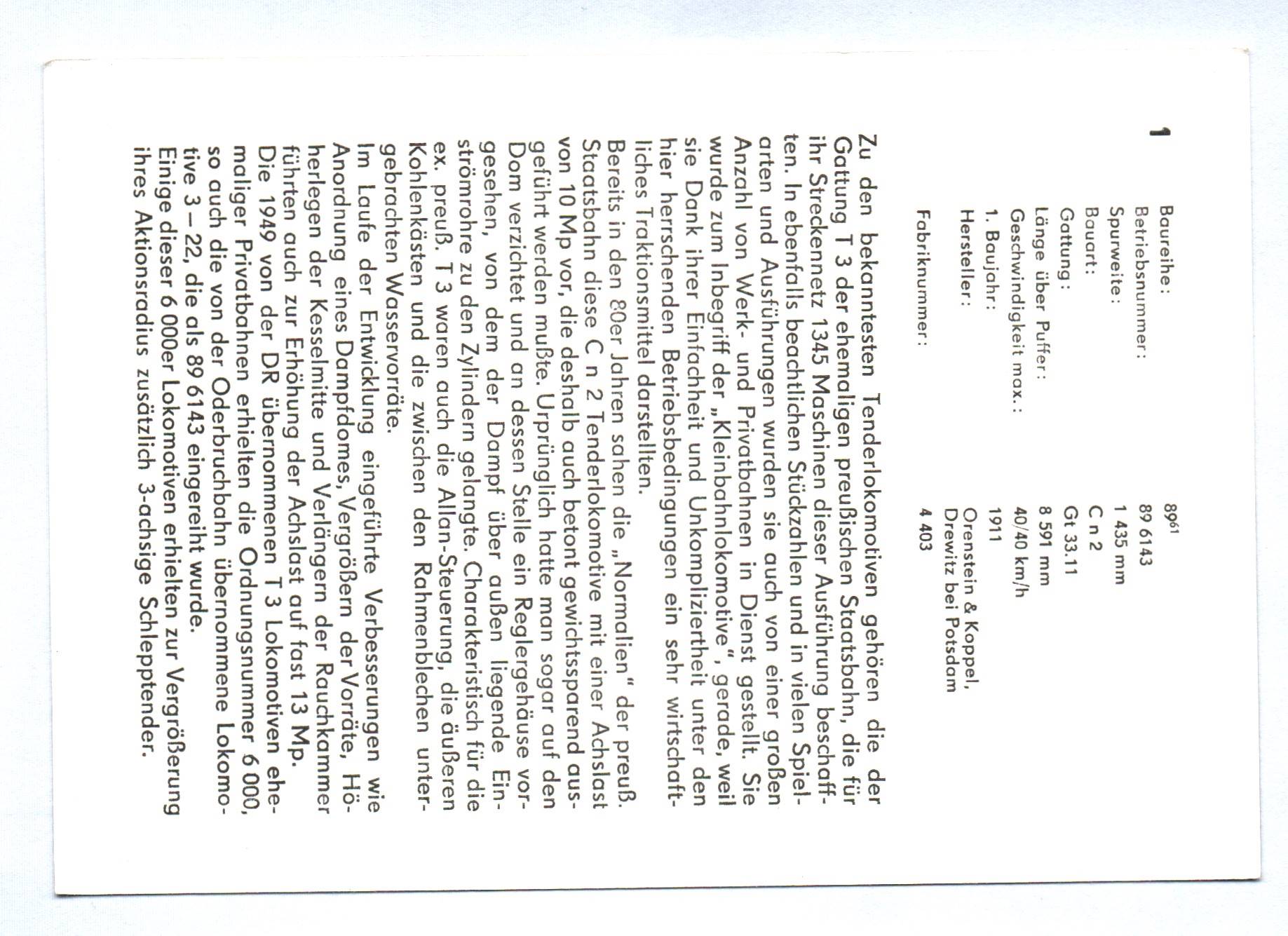 Lok 89 6143 Tenderlokomotive Gattung T3 Foto Eisenbahn Dampflok Lok 89 6143 Tenderlokomotive Gattung T3 Foto Eisenbahn Dampflok