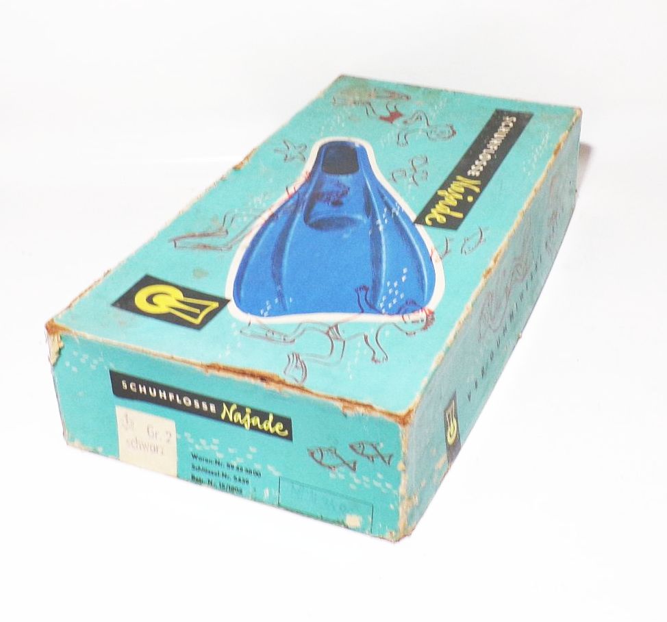 DDR Schwimmflossen Schuhflosse Najade Größe 2 Schnorchel OVP