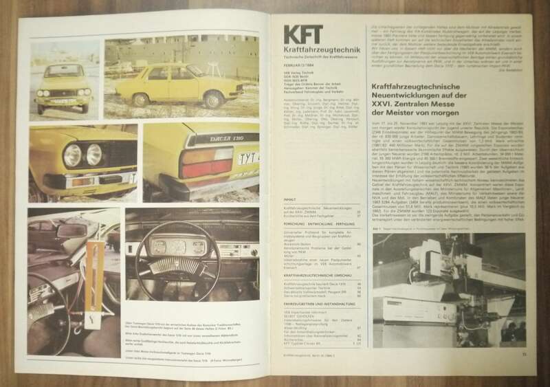 VEB Verlag KFT Zeitschrift Multicar mit Allradantrieb Februar 1984 Aerodynamik am PKW
