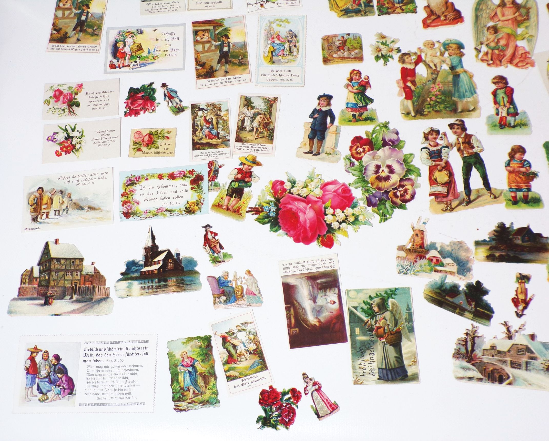 Konvolut alte Oblaten Religionsbilder Stammbuchbilder