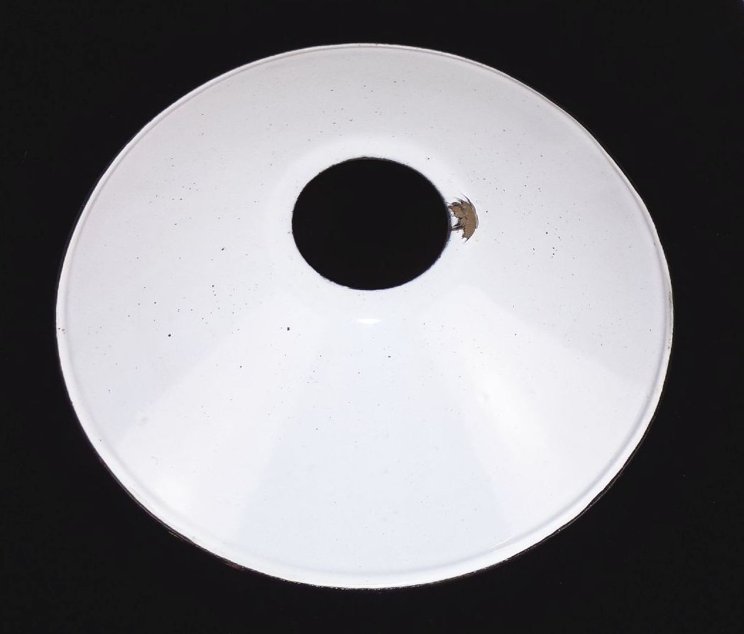 Vintage Emaille Lampenschirm Grün / Weiss ⌀ 25,5 cm Vintage Industrie Shabby Kopie