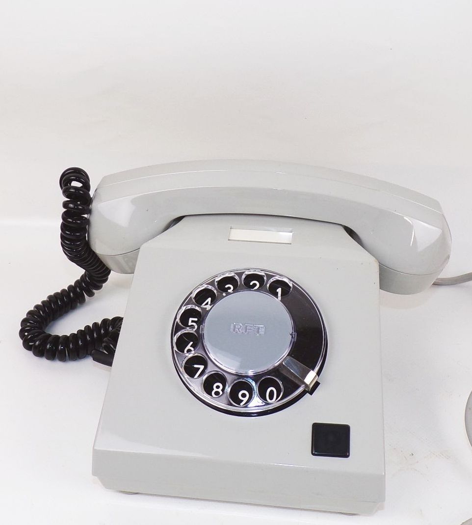 Altes DDR Telefon Wählscheibe Unbenutzt Grau NOS Vintage 