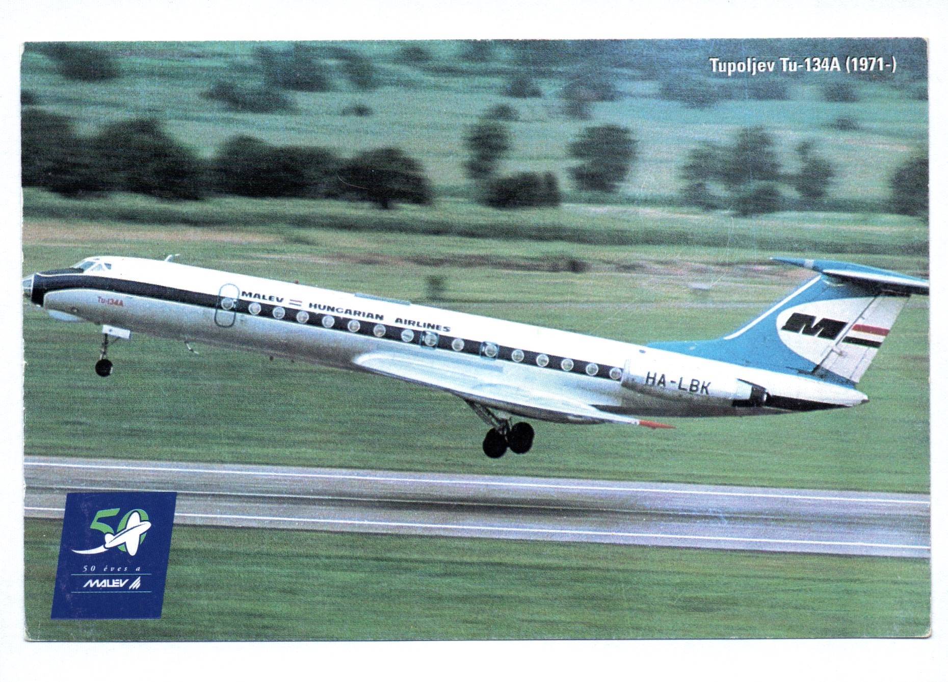 Foto Ak Tupoljev Tu-134A 1971 Flugzeug HA-LBK Foto Ak Tupoljev Tu-134A 1971 Flugzeug HA-LBK