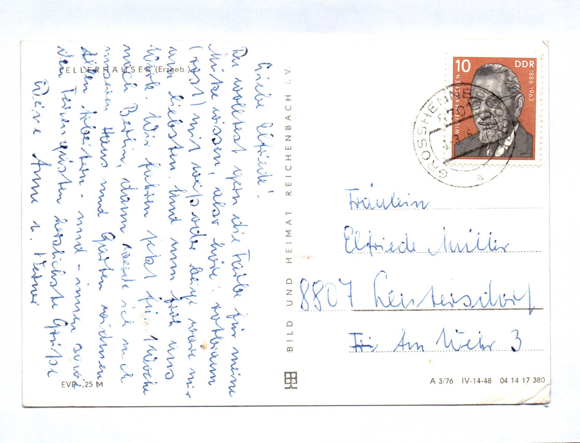 Ak Tellerhäuser Erzgebirge DDR 