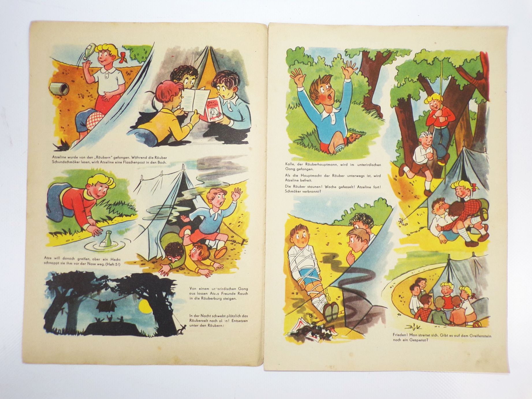 Atze Pionier Kinderzeitung 7 von 1957 Atzeline unter den Räubern Atze Pionier Kinderzeitung 7 von 1957 Atzeline unter den Räubern