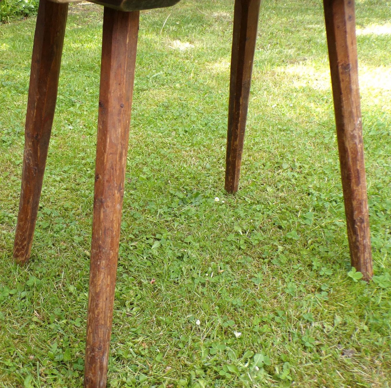 Alter Holzhocker Vierbein Hocker Schemel Industrie Look Vintage Werkstatthocker