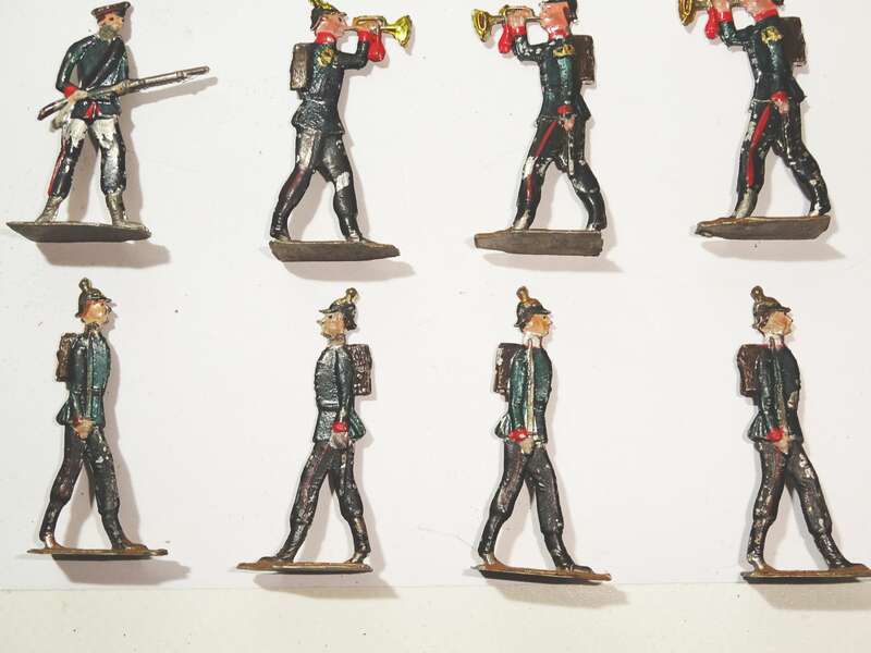 Alte Zinnfiguren sächsisches Feldartillerie Regiment 12 Reiter Kanonen
