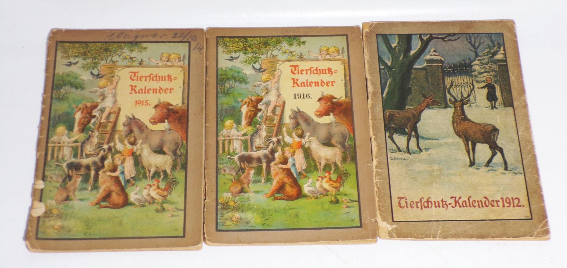 Tierschutz Kalender 1903 1904 1906 1911 1912 1914 1915 1916 1925 1927 1928 1935 1942