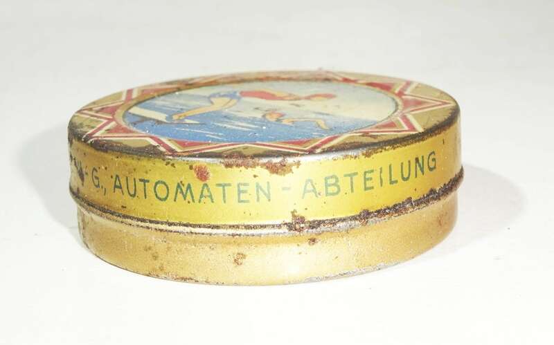 Automaten Blechdose Hartwig Vogel Dresden Schwimmer 
