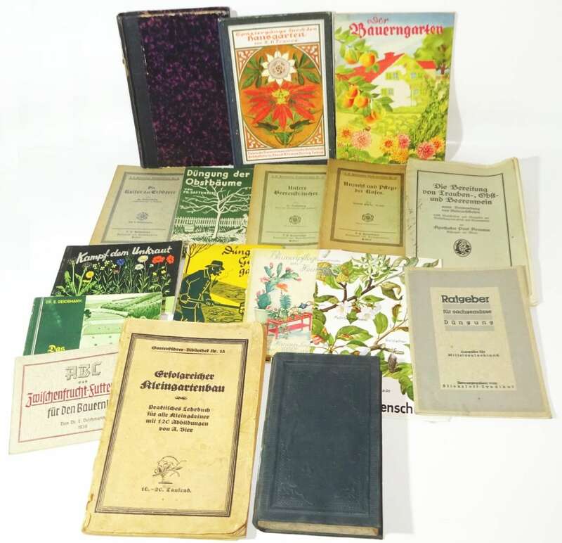 Garten Blumen Pflanzen Düngung Obstbau alte Bücher