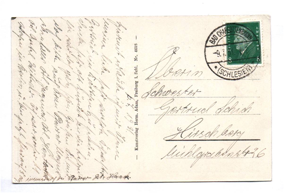 Ak Bad Charlottenbrunn Gesamtansicht 1931 Schlesien Ak Bad Charlottenbrunn Gesamtansicht 1931 Schlesien