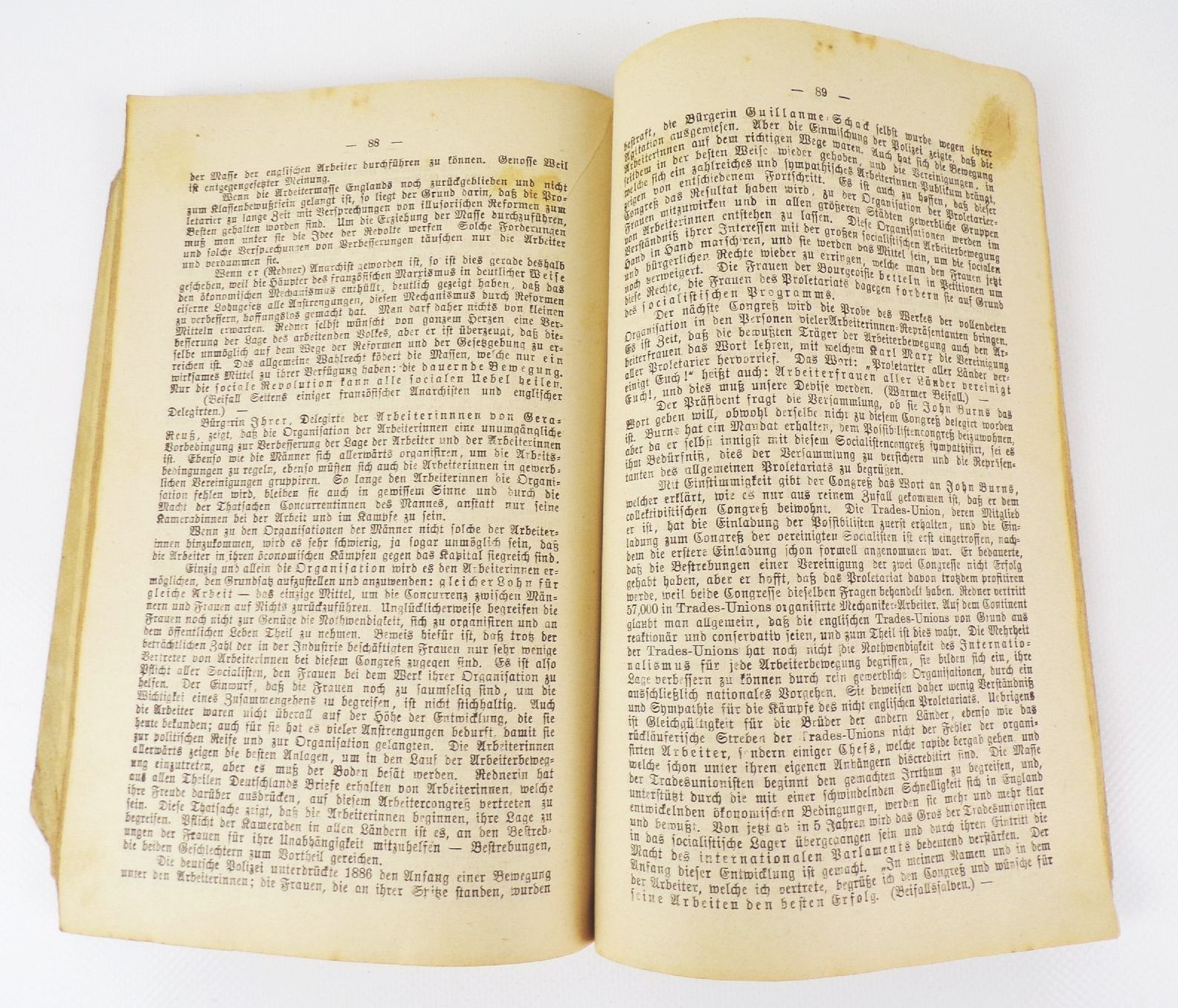 Protokoll des Internationalen Arbeiter Congresses Wilhelm Liebknecht 1890 SPD