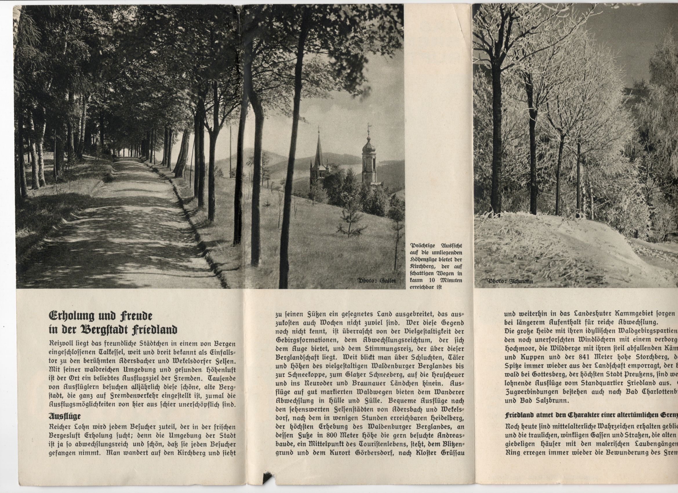 Prospekt Friedland Bezirk Breslau 1936 Reiseprospekt Prospekt Friedland Bezirk Breslau 1936 Reiseprospekt