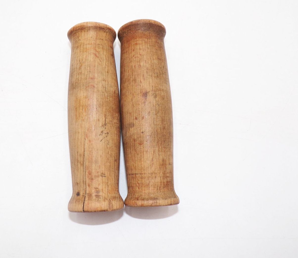 Alte Fahrradgriffe aus Holz Oldtimer Vorkrieg Lenkergriffe Griffschalen