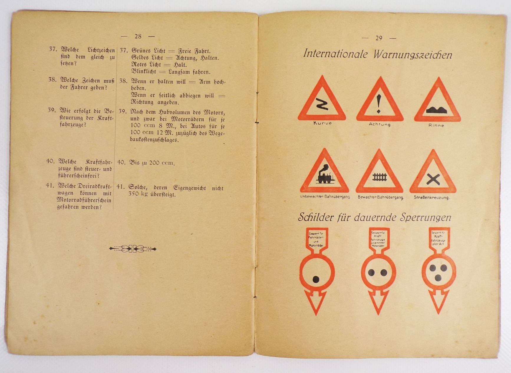 Prüfung des Motorradfahrers Reinhold Thebis 1928 Oldtimer