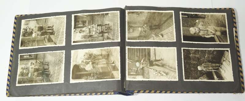 Fotoalbum Fotos Kinder Karussell Kindheit 1950er 