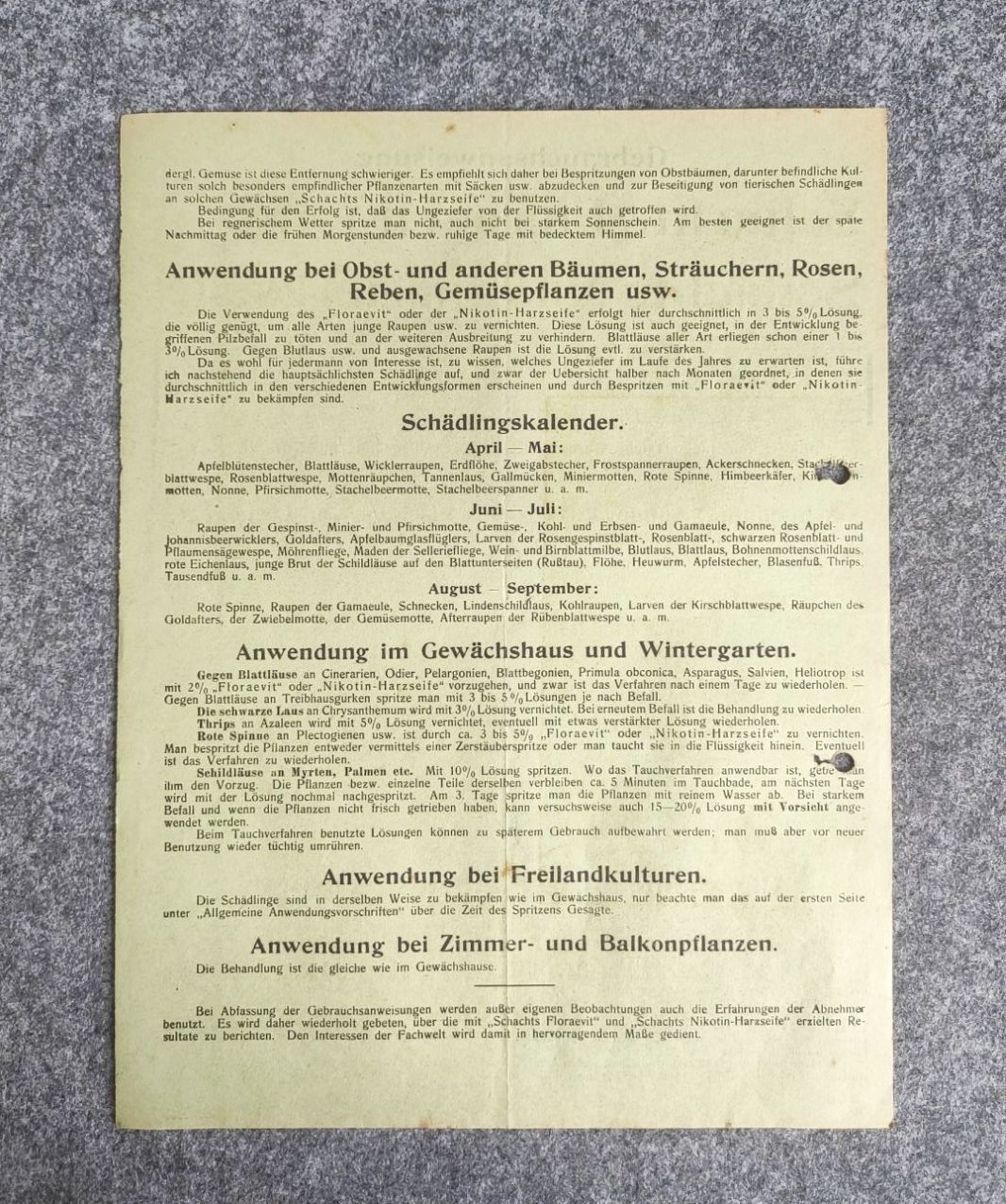 Alte Gebrauchsanweisung Infoblatt Schachts Nikotin Harzseife Pflanzenschutz Alte Gebrauchsanweisung Infoblatt Schachts Nikotin Harzseife Pflanzenschutz