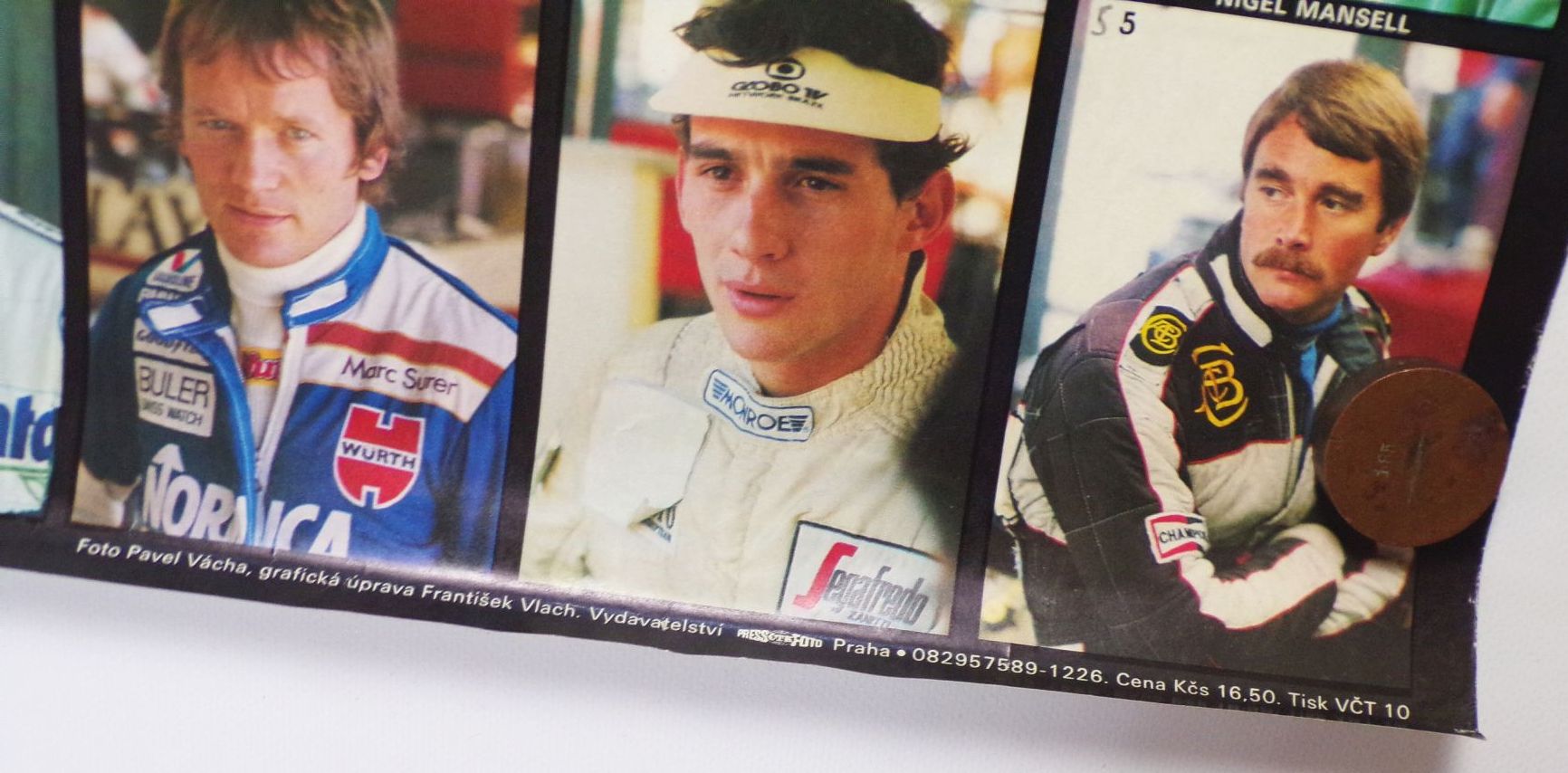 Altes Poster Formel 1 Muzi CSR Fahrer vintage 