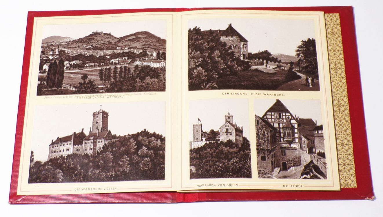 Die Wartburg und Umgebung um 1890 Leporello Bildband 
