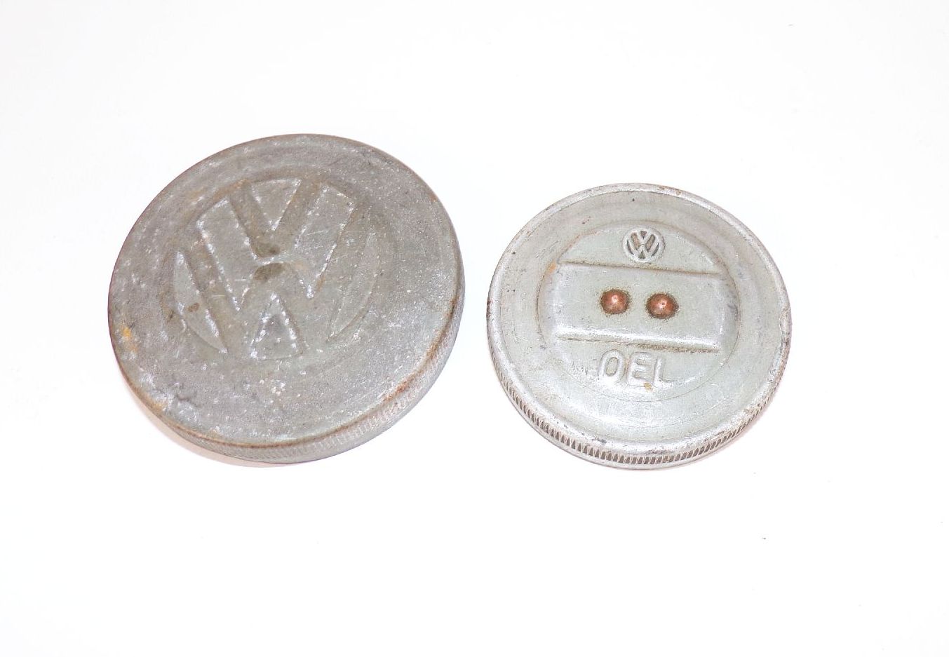 Alter VW Tankdeckel Öl Deckel Licenz Blau Käfer Ovali Bretzel 