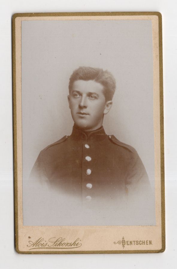 CDV Foto Soldat Bentschen Großpolen Polen um 1900 