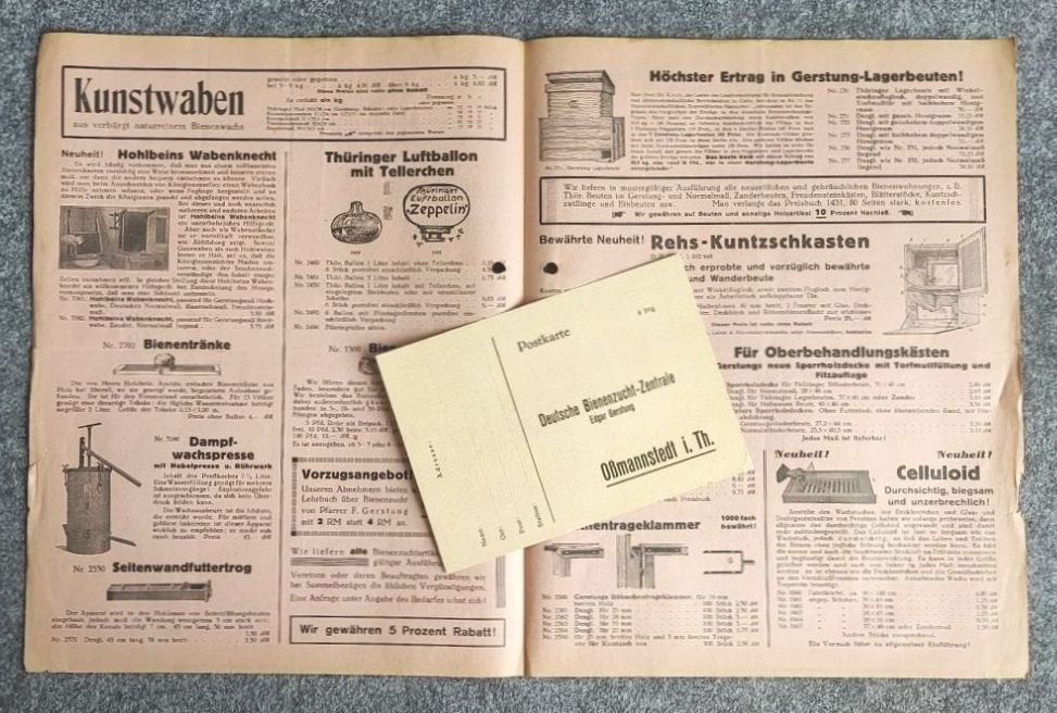 Deutsche Bienenzucht Zentrale Thüringen DR Preisliste Deutsche Bienenzucht Zentrale Thüringen DR Preisliste