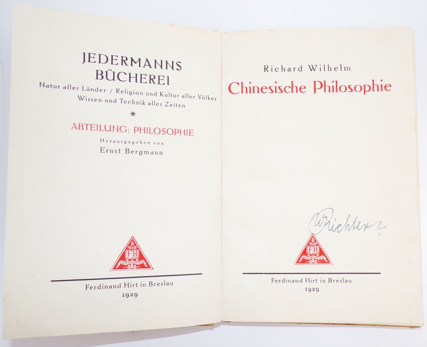 Chinesische Philosophie Richard Wilhelm 1929 Chinesische Philosophie Richard Wilhelm 1929