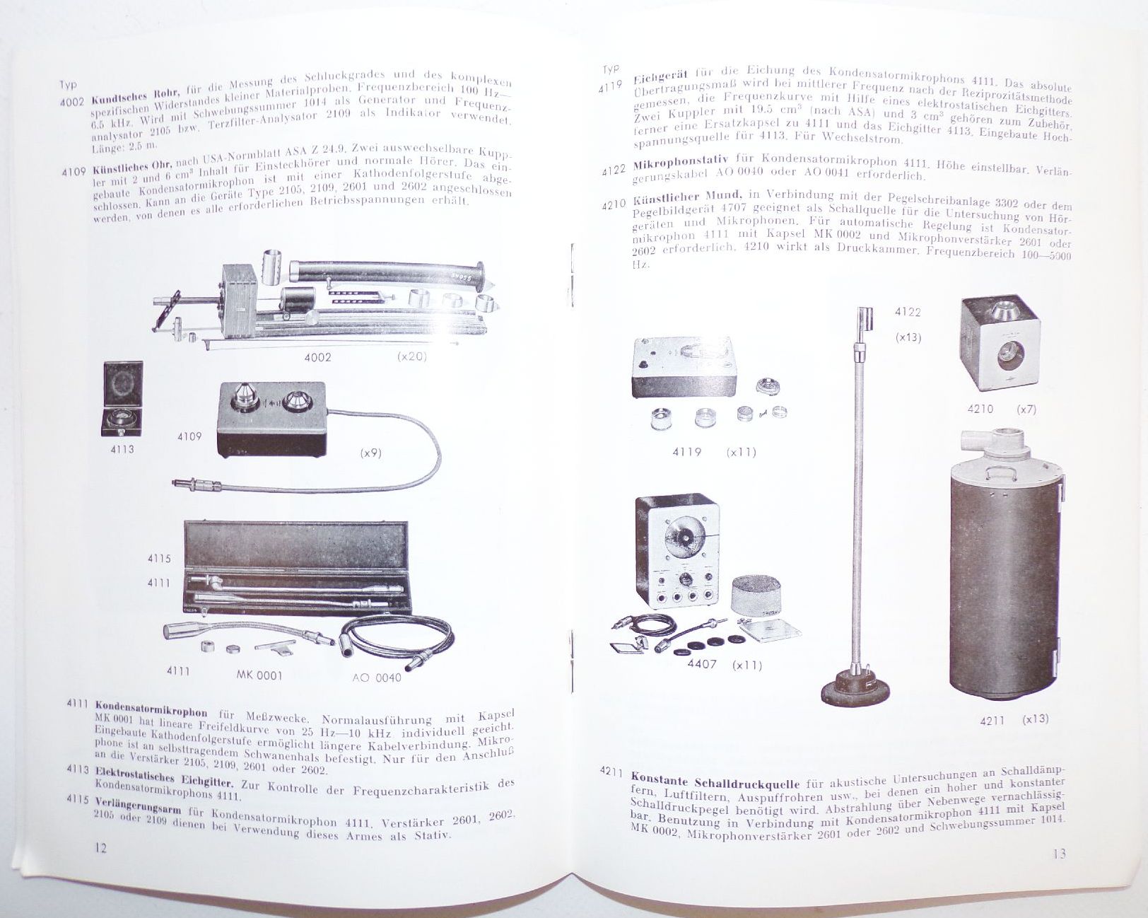 Brüel und Kjaer Katalog Anleitung 1957 Elektronische Messgeräte 