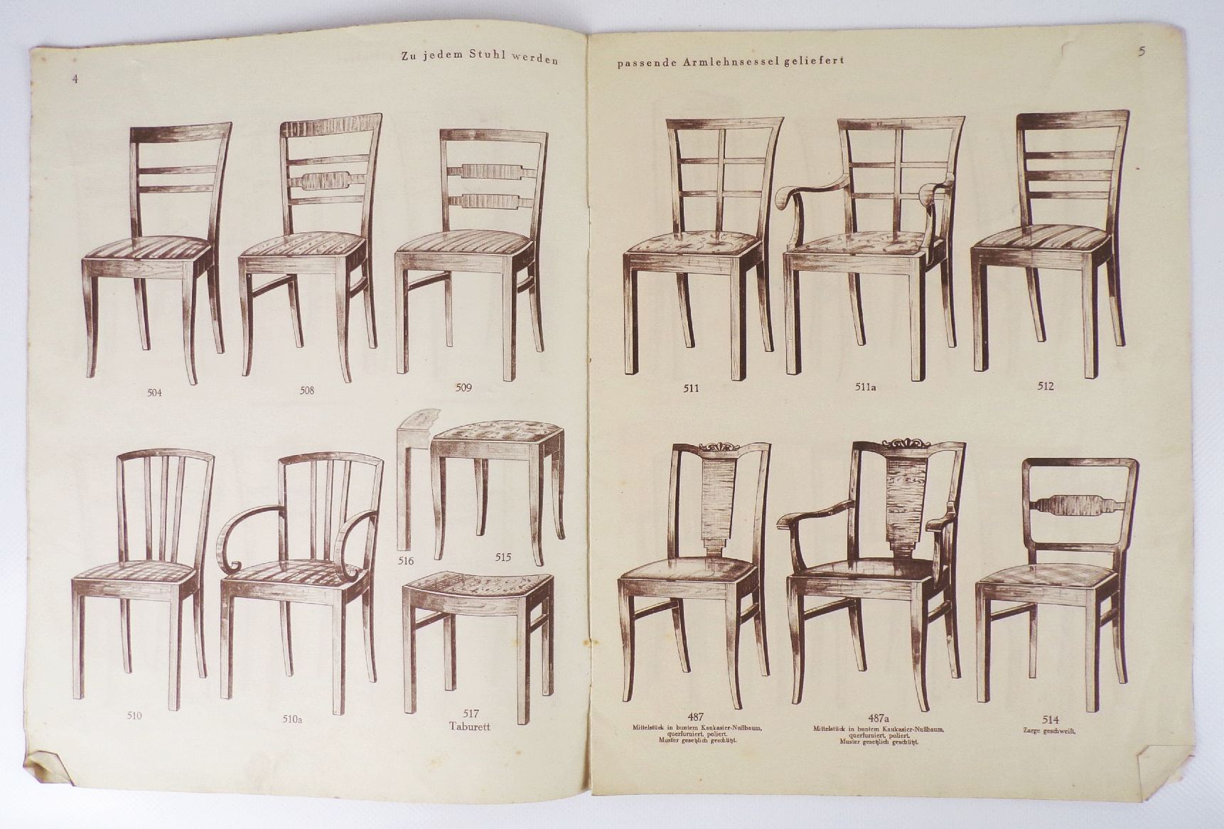 Alter Katalog Carl Helbig Neuhausen Stuhl Möbelfabrik 1931 