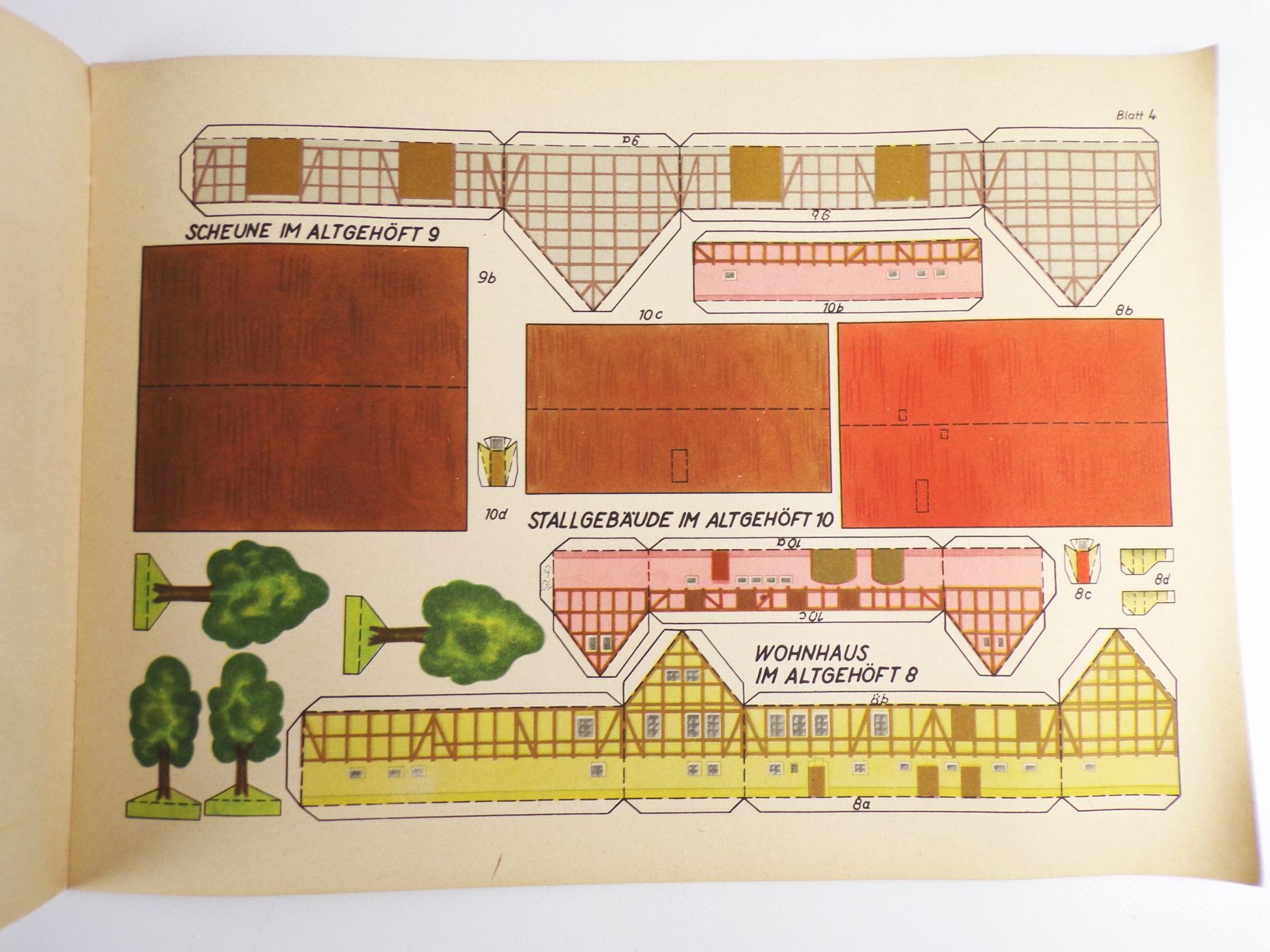 Das Schöne Sozialistische Dorf Heft 2 Ausschneidebogen DDR Bastelbogen