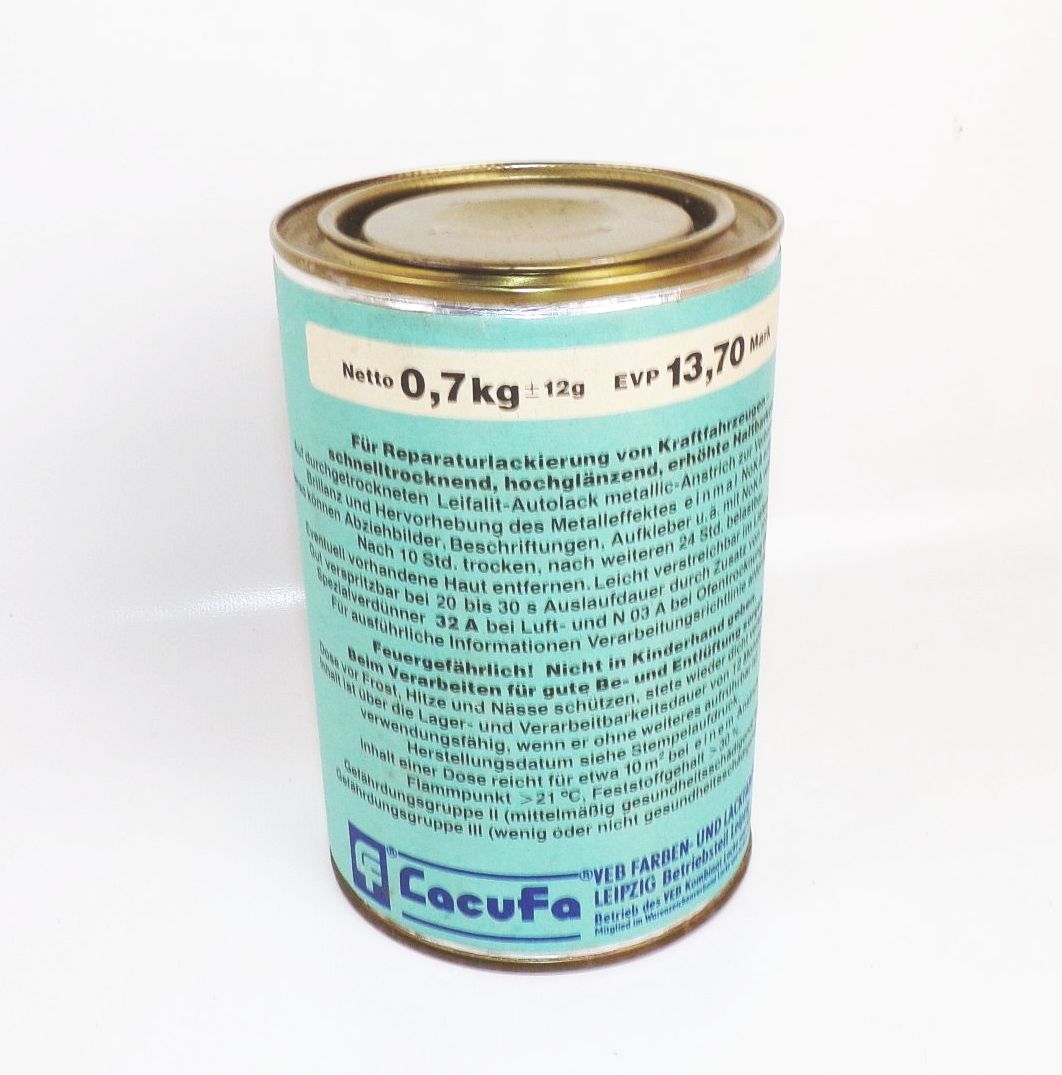 Leifalit Auto Klarlack Dose Akydharz Autolack DDR Garage Deko Oldtimer