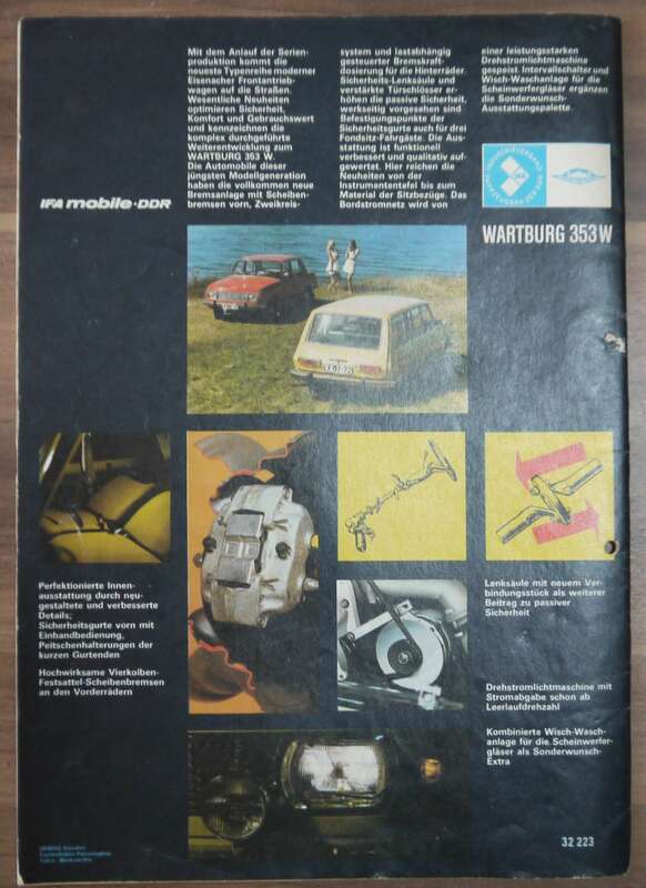 April 1975 DDR KFT Heft Kraftstoffverbrauch und Fahrgeschwindigkeit Polski Fiat 125 p