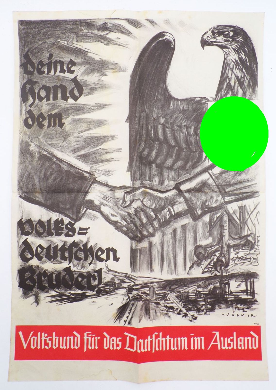 Original Plakat Volksbund für das Deutschtum im Ausland Drittes Reich 