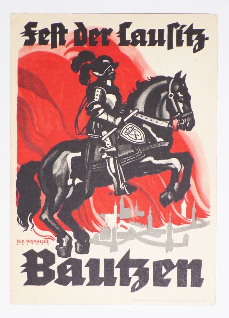 Postkarte Bautzen Fest der Lausitz Warnecke 1941 Ak Stempel