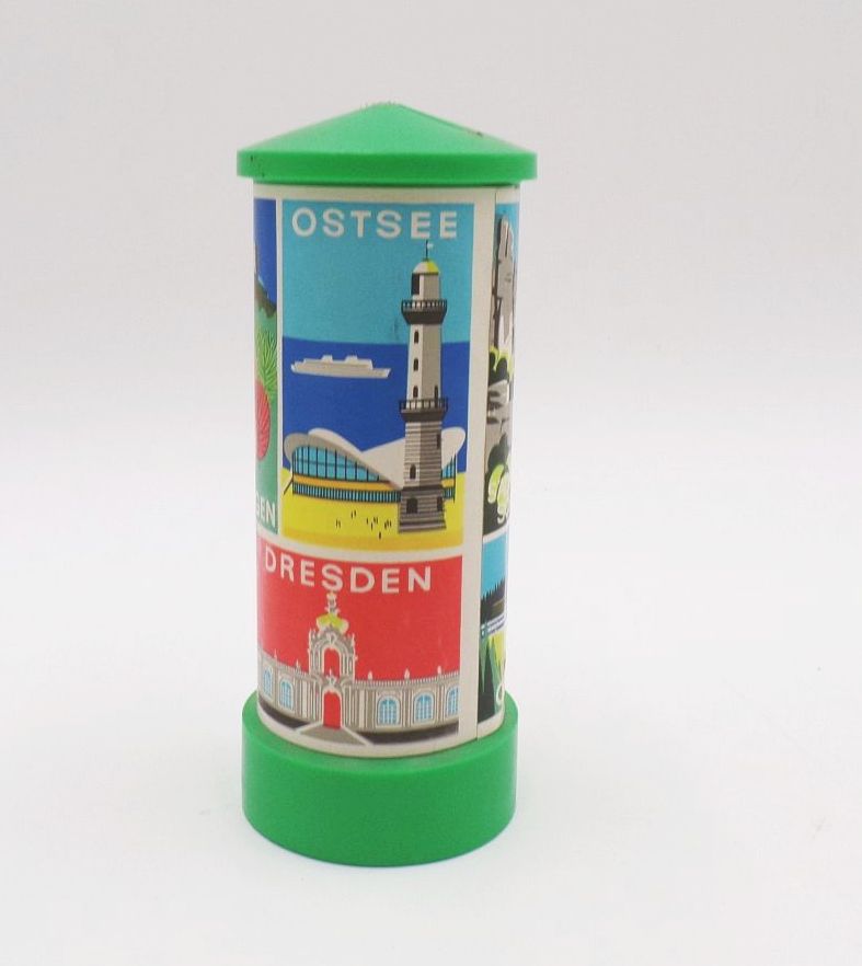 Spardose Litfaßsäule DDR Kunststoff 