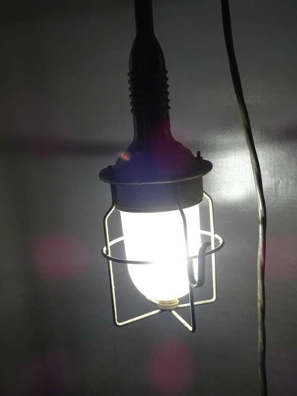 Aka Electric Handlampe Werkstattlampe Baulampe Industrie Design Loft true Vintage !