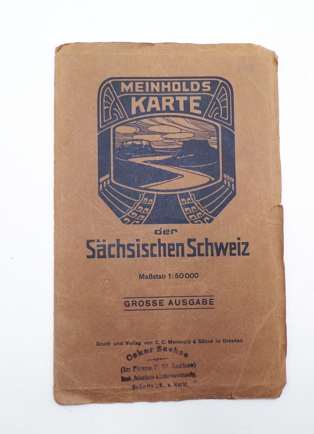 Meinholds Karte der Sächsischen Schweiz Grosse Ausgabe Landkarte