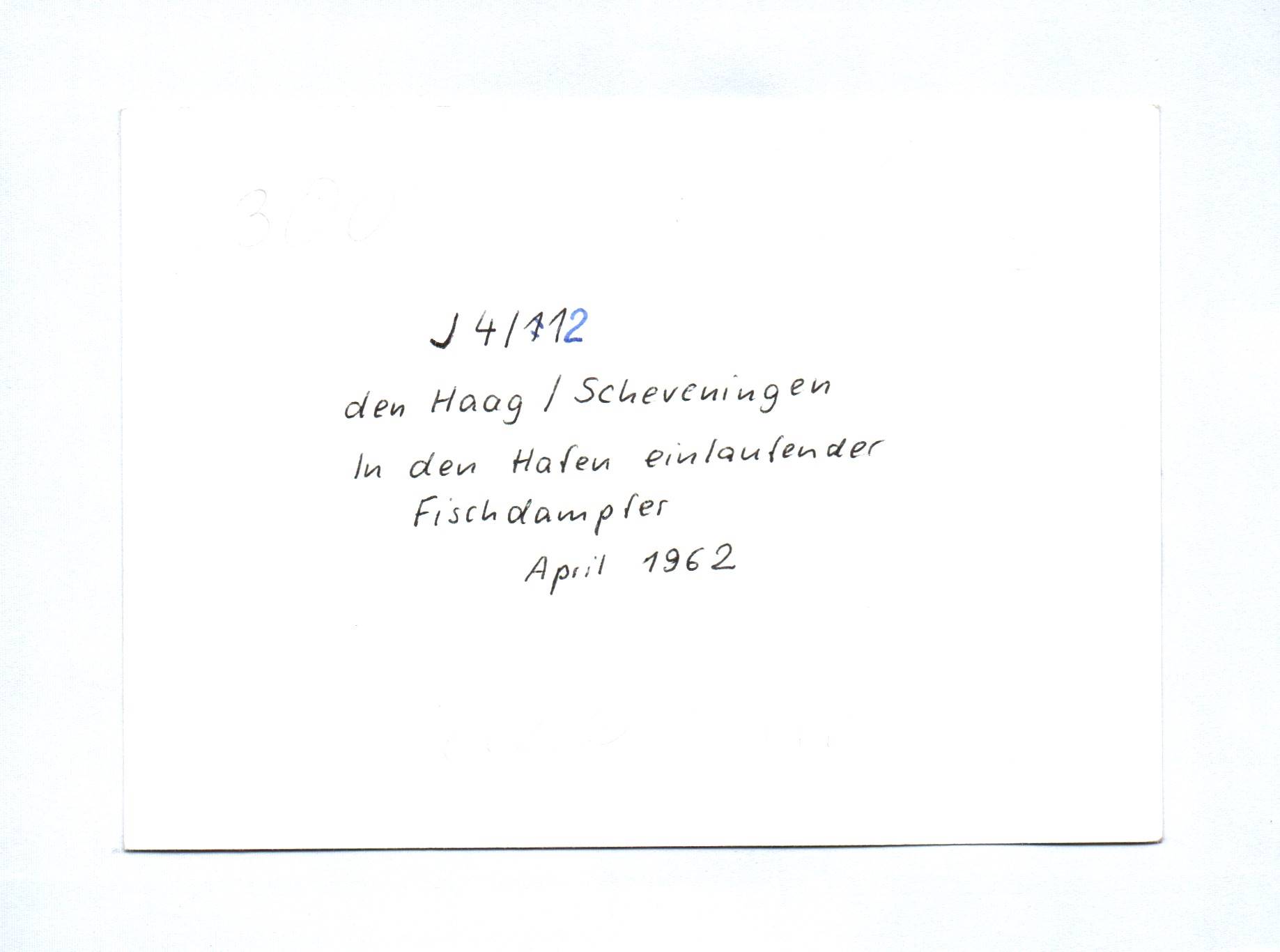 5x Foto den Haag Scheveningen Hafen einlaufender Fischdampfer 1962