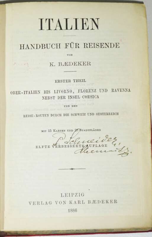 Ober Italien Handbuch für Reisende Baedeker 1886 Reiseführer