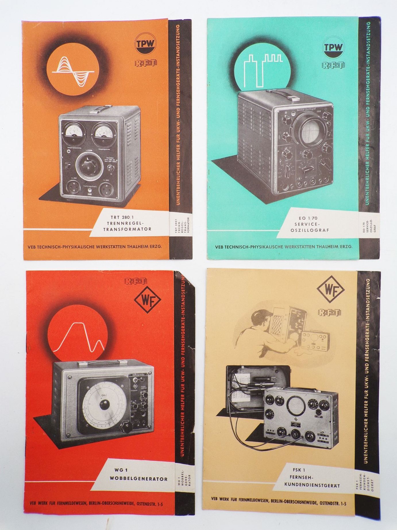 Prospekt DDR Generatoren Messgeräte Prüfgeräte Elektrotechnik 1955